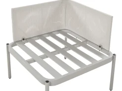 Discount Beliani 2-Istuttava Ulkosohvaryhma Alumiini Vaaleanharmaa Terracina