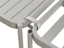 Discount Beliani 2-Istuttava Ulkosohvaryhma Alumiini Vaaleanharmaa Terracina