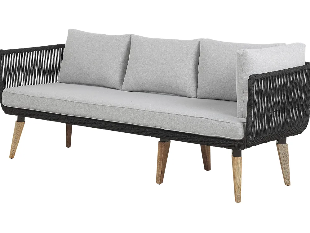 Best Sale Beliani 5-Istuttava Ulkosohvaryhma Akaasia Musta Alcamo