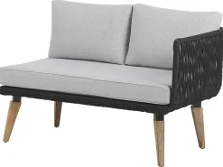 Best Sale Beliani 5-Istuttava Ulkosohvaryhma Akaasia Musta Alcamo