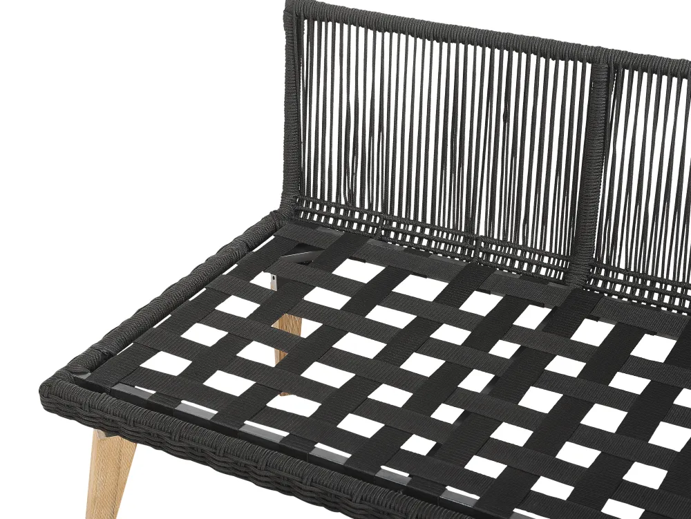 Best Sale Beliani 5-Istuttava Ulkosohvaryhma Akaasia Musta Alcamo