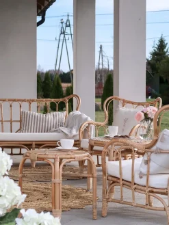 Ulkokalusteet<Beliani 4-Istuttava Ulkosohvaryhma Rottinki Luonnonvari Brindisi