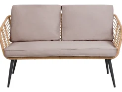 Ulkokalusteet<Beliani 4-Istuttava Ulkosohvaryhma Polyrottinki Luonnonvari Corinth Ii