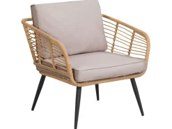 Ulkokalusteet<Beliani 4-Istuttava Ulkosohvaryhma Polyrottinki Luonnonvari Corinth Ii