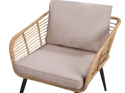 Ulkokalusteet<Beliani 4-Istuttava Ulkosohvaryhma Polyrottinki Luonnonvari Corinth Ii