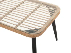 Ulkokalusteet<Beliani 4-Istuttava Ulkosohvaryhma Polyrottinki Luonnonvari Corinth Ii