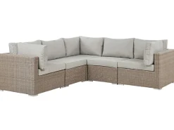 Ulkokalusteet<Beliani 6-Istuttava Ulkosohvaryhma Polyrottinki Oikeak. Ruskeanharmaa Contare