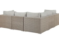 Ulkokalusteet<Beliani 6-Istuttava Ulkosohvaryhma Polyrottinki Oikeak. Ruskeanharmaa Contare