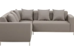 Cheap Beliani 5-Istuttava Ulkosohvaryhma Kangas Vasenk. Ruskeanharmaa Belize