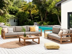 Best Beliani 5-Istuttava Ulkosohvaryhma Akaasia Vaalea Puu Timor Ii