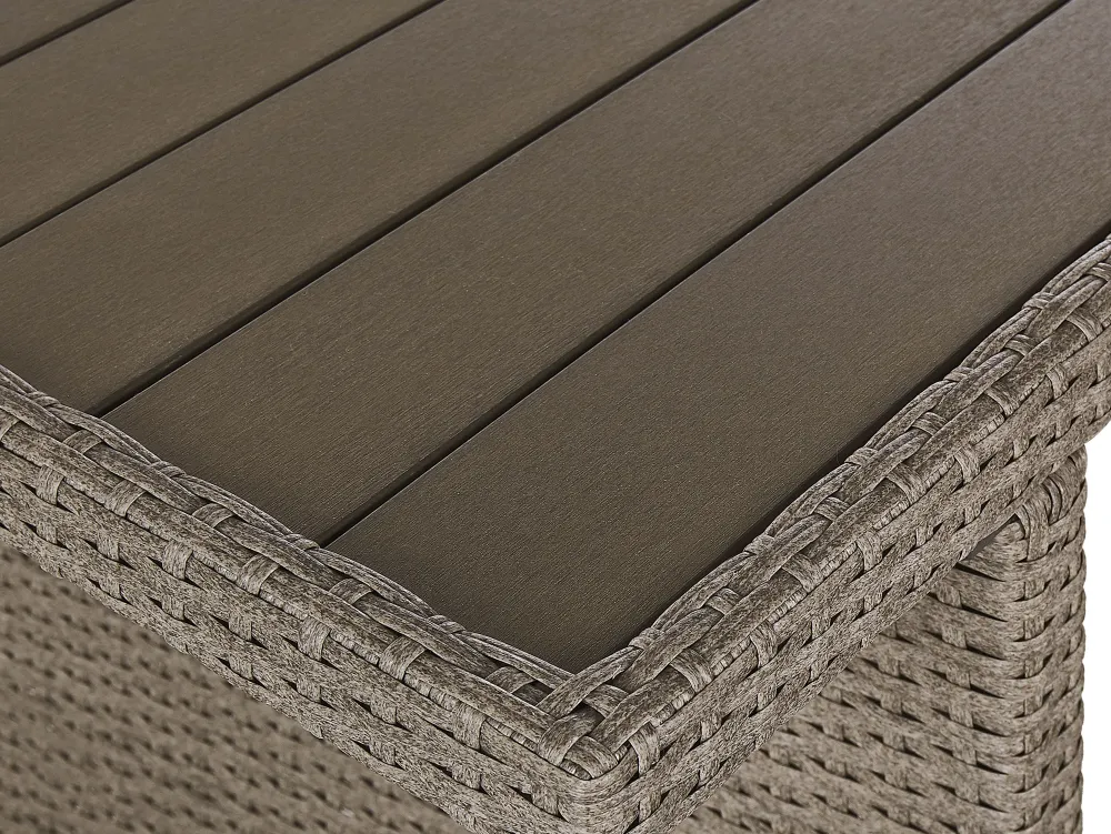 Fashion Beliani 5-Istuttava Ulkosohvaryhma Polyrottinki Ruskeanharmaa Bardi