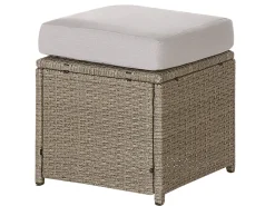 Fashion Beliani 5-Istuttava Ulkosohvaryhma Polyrottinki Ruskeanharmaa Bardi