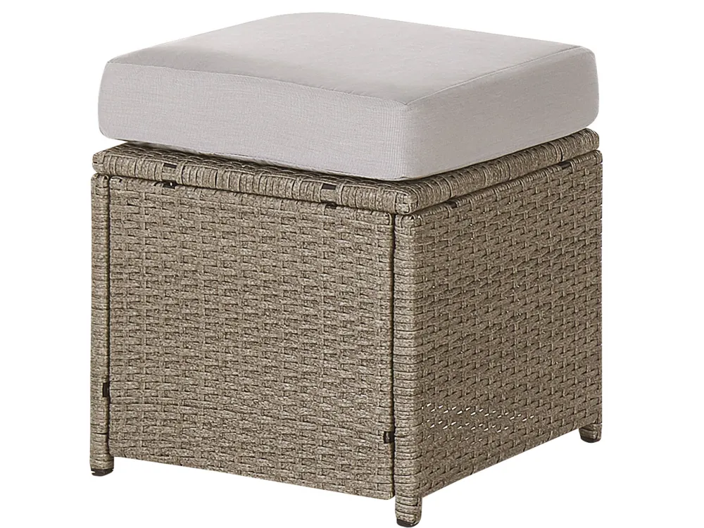 Fashion Beliani 5-Istuttava Ulkosohvaryhma Polyrottinki Ruskeanharmaa Bardi