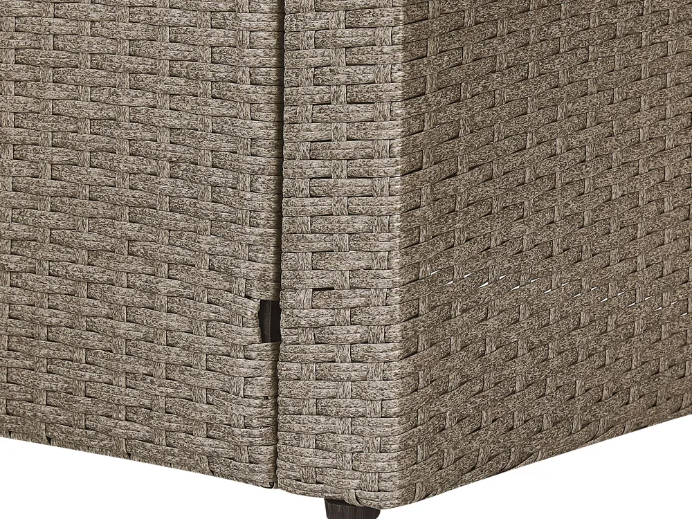 Fashion Beliani 5-Istuttava Ulkosohvaryhma Polyrottinki Ruskeanharmaa Bardi