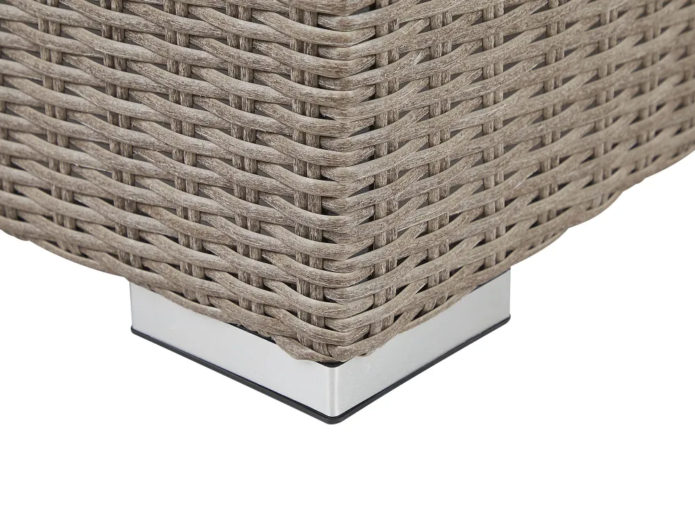 Online Beliani 6-Istuttava Ulkosohvaryhma Polyrottinki Vasenk. Ruskeanharmaa Contare