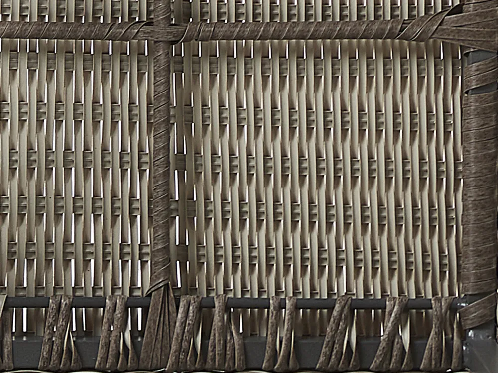 Online Beliani 6-Istuttava Ulkosohvaryhma Polyrottinki Vasenk. Ruskeanharmaa Contare