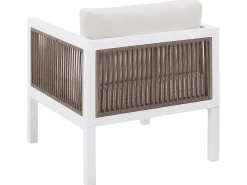 Ulkokalusteet<Beliani 5-Istuttava Ulkosohvaryhma Alumiini Valkoinen/Ruskea Borello