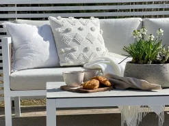 Ulkokalusteet<Beliani 5-Istuttava Ulkosohvaryhma Alumiini Valkoinen/Ruskea Borello