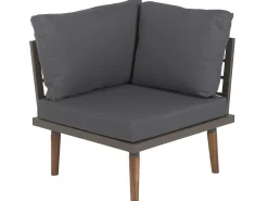 Discount Beliani 5-Istuttava Ulkosohvaryhma Akasiapuu Harmaa Corato