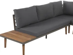 Discount Beliani 5-Istuttava Ulkosohvaryhma Akasiapuu Harmaa Corato