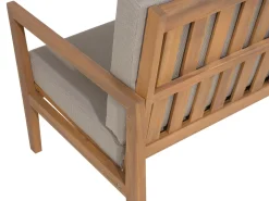 Ulkokalusteet<Beliani 7-Istuttava Ulkosohvaryhma Sertifioitu Akaasia Vaalea Puu Pataja