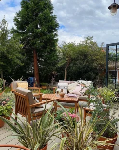 Clearance Beliani 4-Istuttava Ulkosohvaryhma Akaasia Vaalea Puu Manila