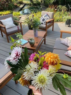 Clearance Beliani 4-Istuttava Ulkosohvaryhma Akaasia Vaalea Puu Manila