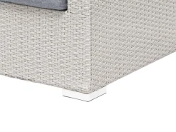 Online Beliani 4-Istuttava Ulkosohvaryhma Polyrottinki Oikeak. Vaaleanharmaa Sano Ii