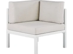 Best Beliani 4-Istuttava Ulkosohvaryhma Alumiini Vasenk. Valkoinen/Ruskea Borello