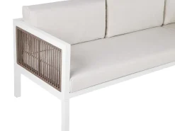 Best Beliani 4-Istuttava Ulkosohvaryhma Alumiini Vasenk. Valkoinen/Ruskea Borello