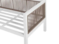 Best Beliani 4-Istuttava Ulkosohvaryhma Alumiini Vasenk. Valkoinen/Ruskea Borello