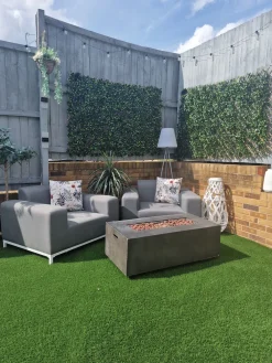 Store Beliani 5-Istuttava Ulkosohvaryhma Kangas Harmaa/Valkoinen Rovigo