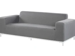 Store Beliani 5-Istuttava Ulkosohvaryhma Kangas Harmaa/Valkoinen Rovigo