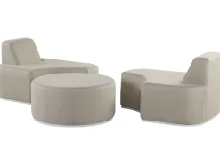 Ulkokalusteet<Beliani 2-Istuttava Ulkosohvaryhma Kangas Vaaleanharmaa Fabro