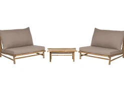 Ulkokalusteet<Beliani 2-Istuttava Ulkosohvaryhma Bambu Vaalea Puu/Ruskeanharmaa Todi