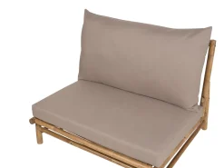 Ulkokalusteet<Beliani 2-Istuttava Ulkosohvaryhma Bambu Vaalea Puu/Ruskeanharmaa Todi