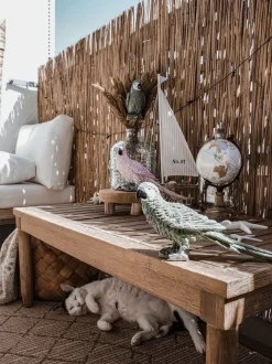 New Beliani 4-Istuttava Ulkosohvaryhma Akasiapuu Oikeak. Valkoinen Cremona