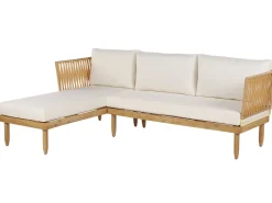 New Beliani 4-Istuttava Ulkosohvaryhma Akasiapuu Oikeak. Valkoinen Cremona