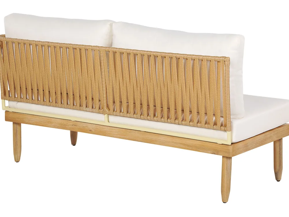 New Beliani 4-Istuttava Ulkosohvaryhma Akasiapuu Oikeak. Valkoinen Cremona