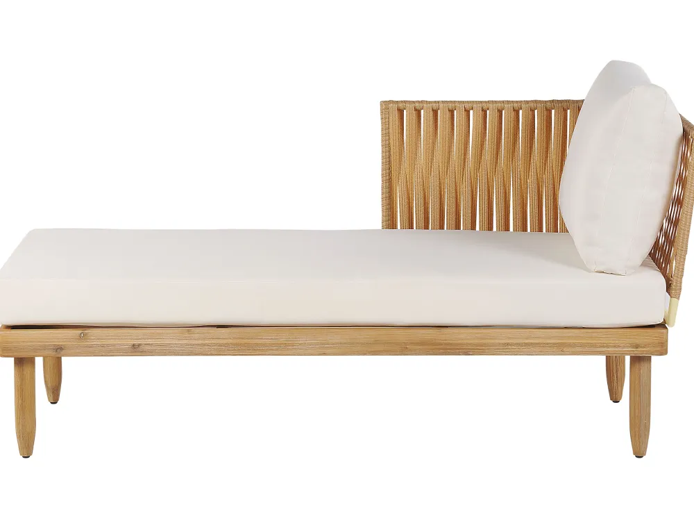 New Beliani 4-Istuttava Ulkosohvaryhma Akasiapuu Oikeak. Valkoinen Cremona