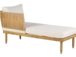 New Beliani 4-Istuttava Ulkosohvaryhma Akasiapuu Oikeak. Valkoinen Cremona