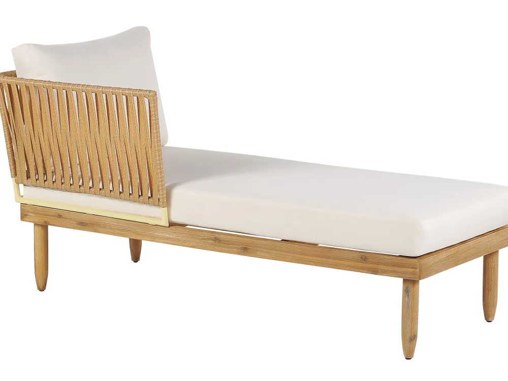 New Beliani 4-Istuttava Ulkosohvaryhma Akasiapuu Oikeak. Valkoinen Cremona