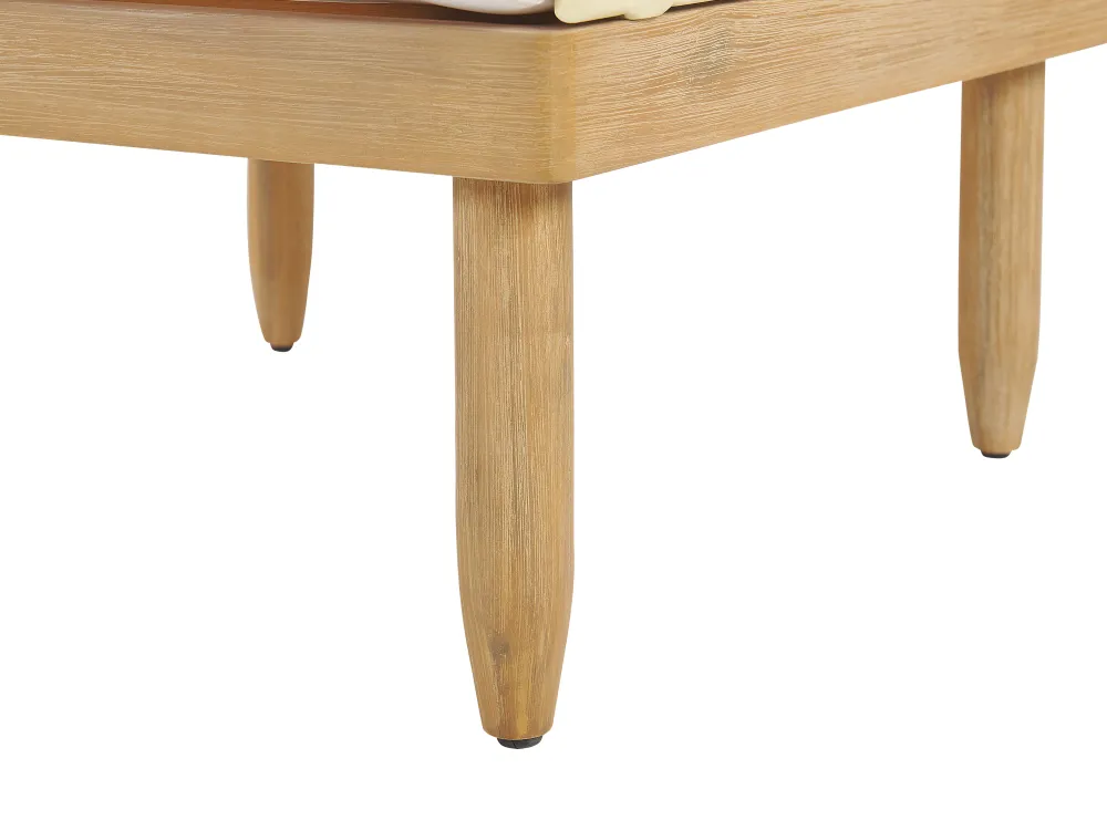 New Beliani 4-Istuttava Ulkosohvaryhma Akasiapuu Oikeak. Valkoinen Cremona