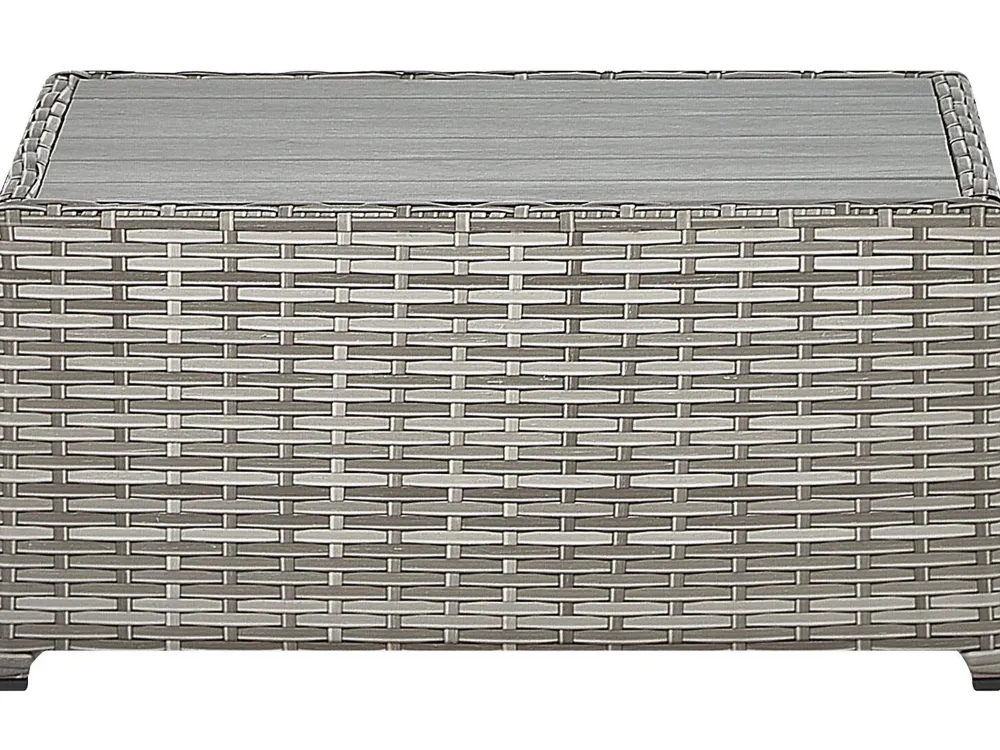 Ulkokalusteet<Beliani 5-Istuttava Ulkosohvaryhma Polyrottinki Oikeak. Harmaa Sabbia