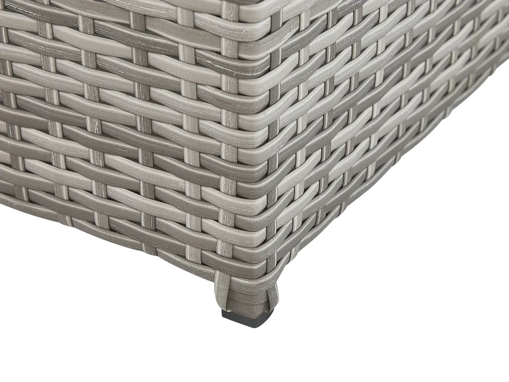 Ulkokalusteet<Beliani 5-Istuttava Ulkosohvaryhma Polyrottinki Oikeak. Harmaa Sabbia