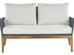 Ulkokalusteet<Beliani 4-Istuttava Ulkosohvaryhma Akasiapuu Valkoinen/Sininen Merano Ii