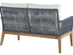 Ulkokalusteet<Beliani 4-Istuttava Ulkosohvaryhma Akasiapuu Valkoinen/Sininen Merano Ii