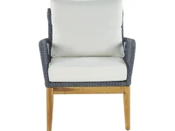 Ulkokalusteet<Beliani 4-Istuttava Ulkosohvaryhma Akasiapuu Valkoinen/Sininen Merano Ii