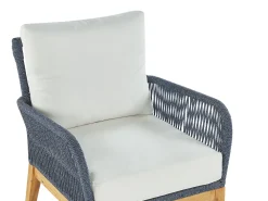 Ulkokalusteet<Beliani 4-Istuttava Ulkosohvaryhma Akasiapuu Valkoinen/Sininen Merano Ii