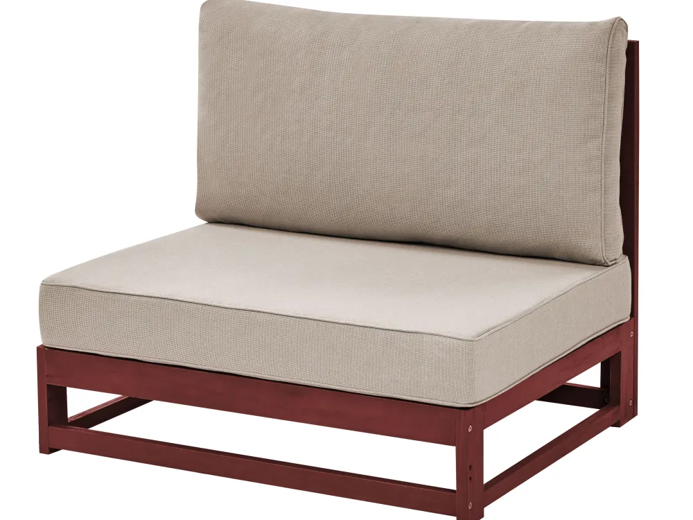 Best Sale Beliani 4-Istuttava Ulkosohvaryhma Akaasia Oikeak. Mahonginruskea Timor Ii